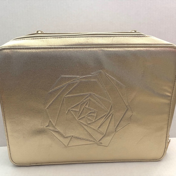 Lancome Limited Edition Golden Makeup Bag Case Lancome - Picture 1 of 4